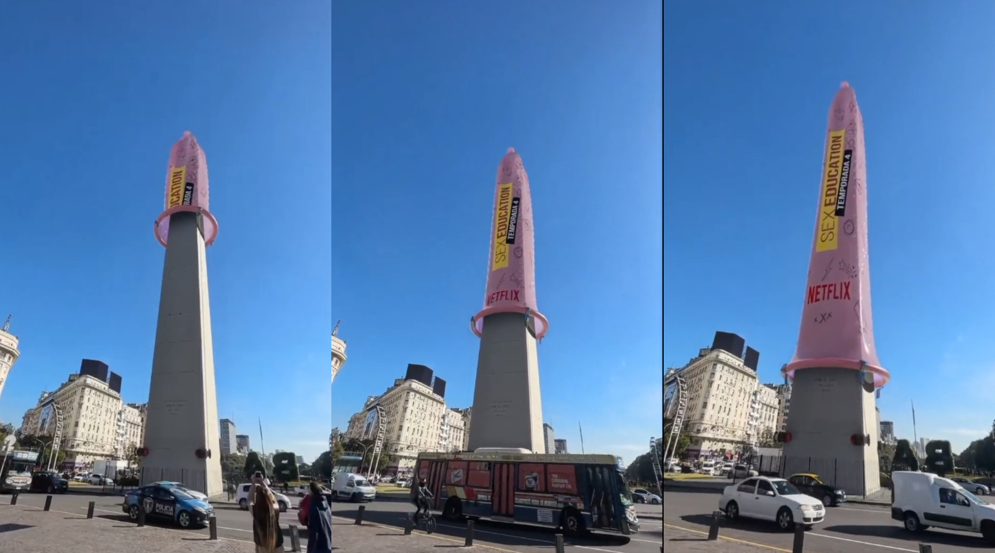 Vídeo Una Plataforma Cubrió El Obelisco Con Un Preservativo Gigante Y Desató La Polémica 7270